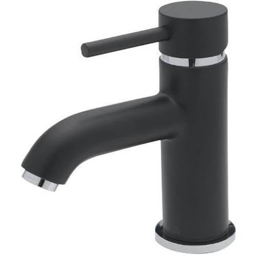 Larger image of Tre Mercati Milan Basin Mixer Tap With Click Clack Waste (Matt Black).