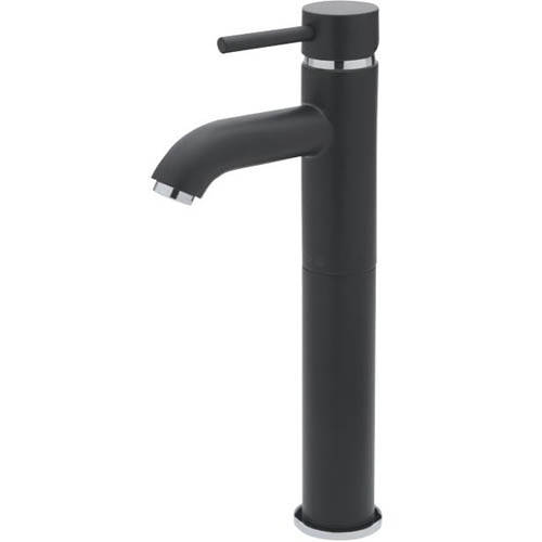 Larger image of Tre Mercati Milan Extended Basin Mixer Tap (Matt Black).