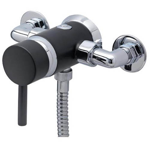 Larger image of Tre Mercati Milan Exposed Manual Shower Valve (Matt Black).