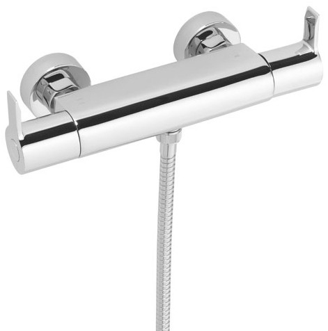 Example image of Tre Mercati Angle Thermostatic Bar Shower Valve With Slide Rail Kit.