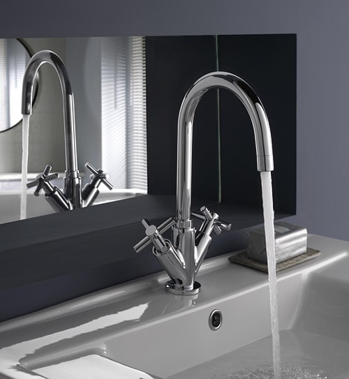 Example image of Tre Mercati Erin Bath Shower Mixer & Basin Tap Set (Chrome).