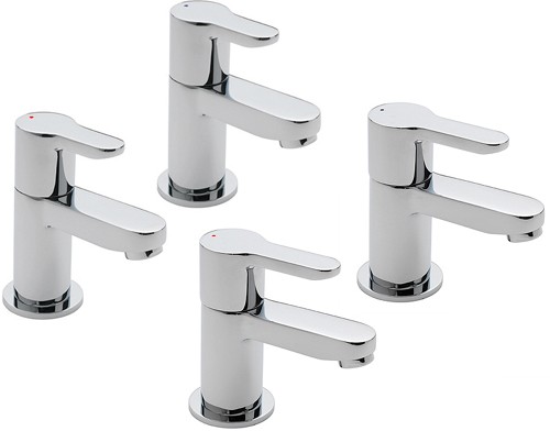 Larger image of Tre Mercati Lollipop Bath & Basin Taps Set (Chrome).