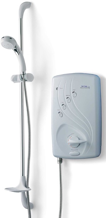 Larger image of Triton Electric Showers Millennium 8.5kW In White And Chrome.