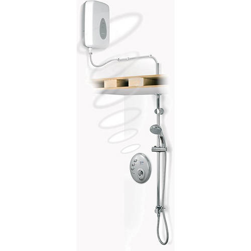Larger image of Triton Electric Showers Wireless T300si 10.5kW In Satin Chrome.
