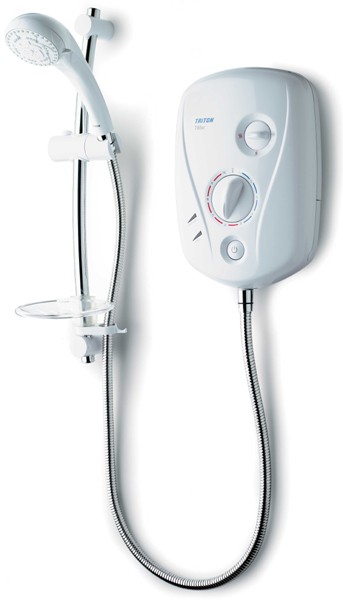 Larger image of Triton Electric Showers Slimline T80xr 10.5kW In White And Chrome.