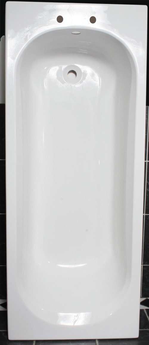 Larger image of Thames White acrylic bath. 1700 x 700mm. Legs included. 2 Tap holes.