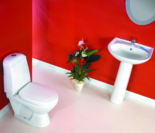 Example image of Thames Modern Comet four piece bathroom suite with 1 tap hole basin.