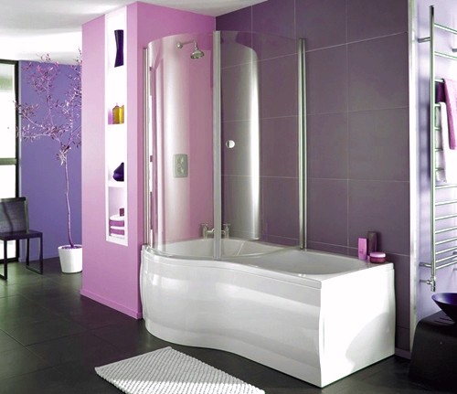 Larger image of Thames Complete Shower Bath (Left Hand). 1700x750mm.