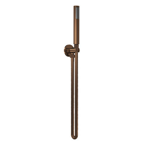 nuie Brushed Bronze Shower Outlet Elbow Parking Bracket Flex and Handset - Image 3