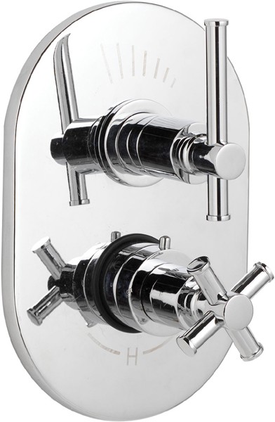 Larger image of Ultra Maine 3/4" Twin Concealed Thermostatic Shower Valve.