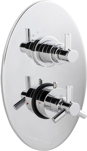 Larger image of Ultra Aspect Twin concealed thermostatic shower valve