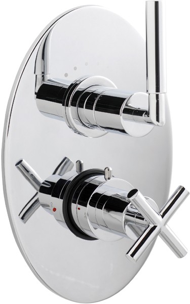 Larger image of Ultra Helix Twin concealed thermostatic shower valve