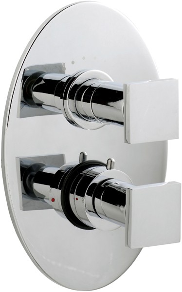Larger image of Ultra Milo Twin concealed thermostatic shower valve