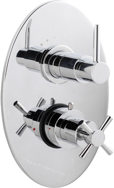 Larger image of Ultra Pixi 3/4" Twin Concealed Thermostatic Shower Valve.