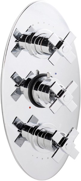 Larger image of Ultra Mantra 3/4" Triple Concealed Thermostatic Shower Valve.