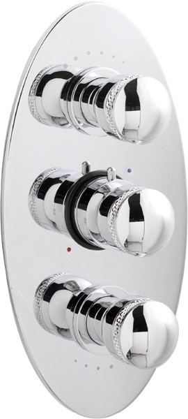 Larger image of Ultra Contour Triple concealed thermostatic shower valve
