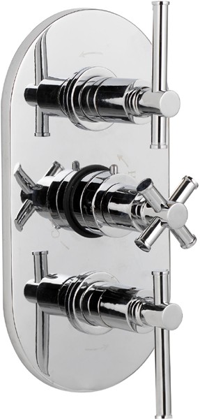 Larger image of Ultra Maine 3/4" Triple Concealed Thermostatic Shower Valve.