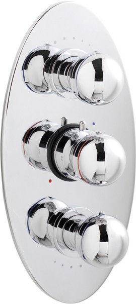 Larger image of Jupiter Triple concealed thermostatic shower valve