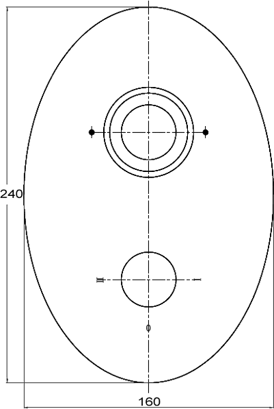 Technical image of Ultra Ecco 3/4" Twin Concealed Shower Valve With Diverter.