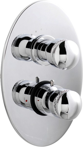 Larger image of Ultra Contour Twin concealed shower valve with diverter