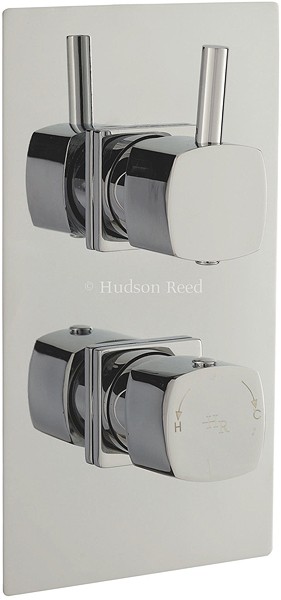 Larger image of Hudson Reed Kia Twin concealed thermostatic shower valve