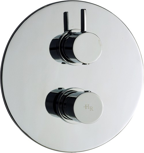 Larger image of Hudson Reed Clio Twin Concealed Thermostatic Shower Valve With Diverter.