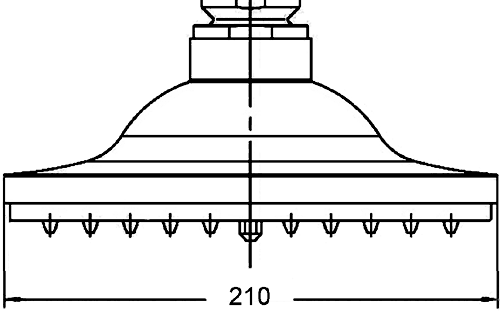 Technical image of Component Traditional 8" shower rose