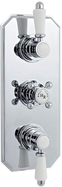 Larger image of Hudson Reed Traditional Thermostatic Triple Concealed Shower Valve.