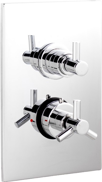 Larger image of Ultra Aspect 3/4" Twin Concealed Thermostatic Shower Valve.