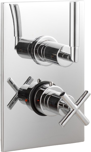 Larger image of Ultra Helix 3/4" Twin Concealed Thermostatic Shower Valve.