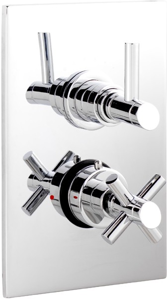 Larger image of Ultra Scene 3/4" Twin Concealed Thermostatic Shower Valve.