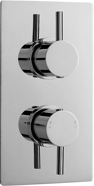Larger image of Nuie Quest Twin Concealed Thermostatic Shower Valve (Chrome).