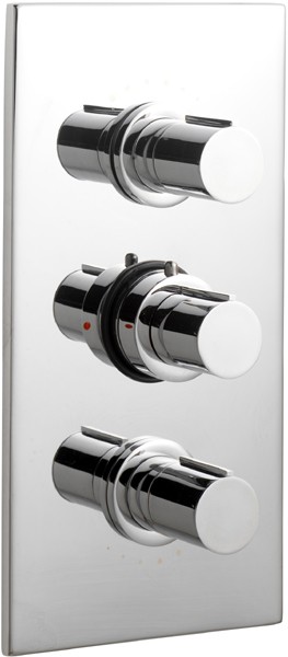 Larger image of Ultra Ecco 3/4" Triple Concealed Thermostatic Shower Valve.