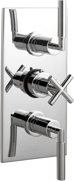 Larger image of Ultra Helix 3/4" Triple Concealed Thermostatic Shower Valve.