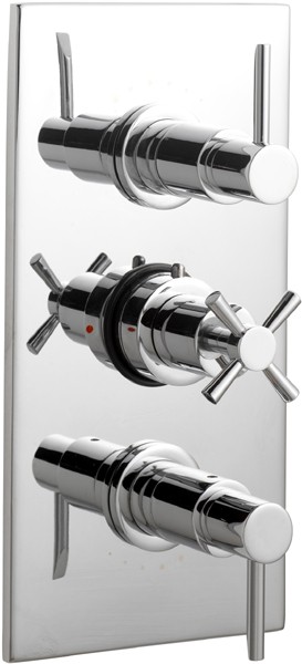 Larger image of Ultra Pixi 3/4" Triple Concealed Thermostatic Shower Valve.