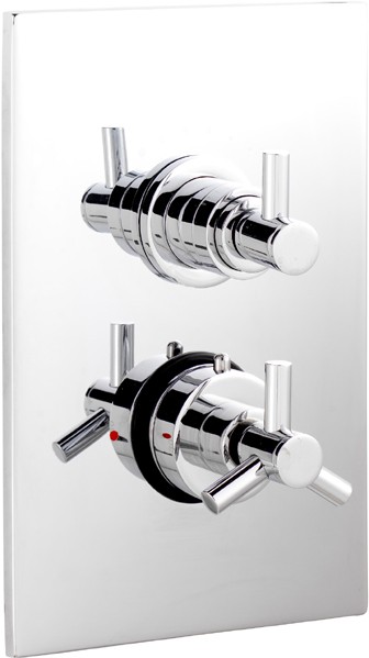 Larger image of Ultra Horizon 3/4" Twin Concealed Shower Valve With Diverter.