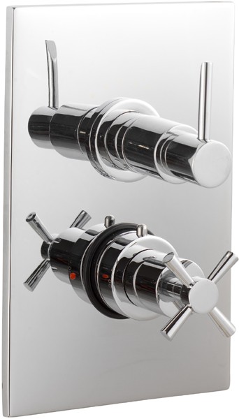 Larger image of Ultra Pixi 3/4" Twin Concealed Shower Valve With Diverter.