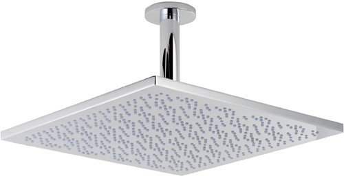 Larger image of Hudson Reed Grand XXL Sheer Square Shower Head & Ceiling Arm. 35cm (14").