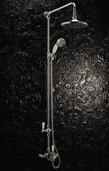 Example image of Nuie Traditional Dual Thermostatic Shower Valve & Grand Rigid Riser.