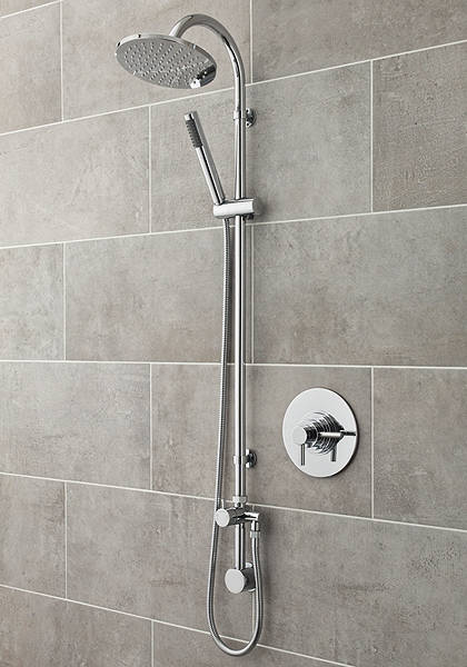 Larger image of Ultra Spirit Thermostatic Dual Shower Valve With Destiny Shower Kit.