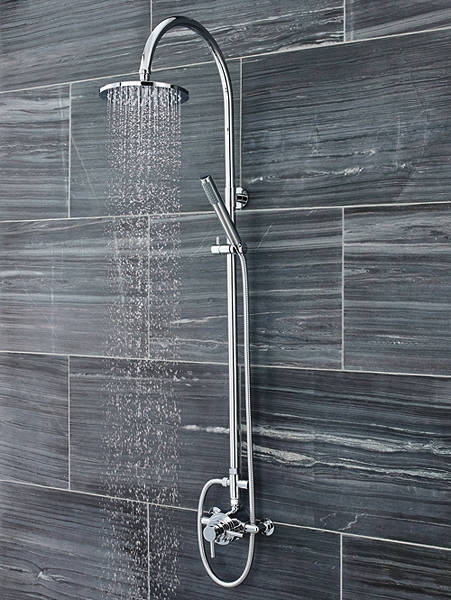 Larger image of Ultra Spirit Dual Exposed Thermostatic Shower Valve & Zephyr Shower Kit.