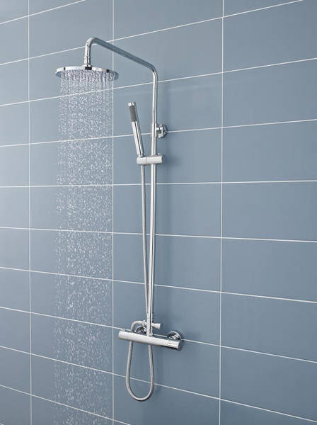 Example image of Component Telescopic Shower Kit 1 With Diverter (Chrome).