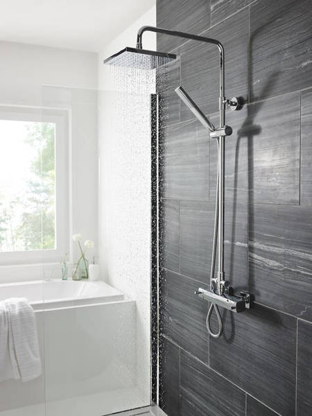 Example image of Component Telescopic Shower Kit 2 With Diverter (Chrome).