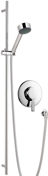 Larger image of Hudson Reed Tec Manual Concealed Shower Valve & Slide Rail Kit (Chrome).