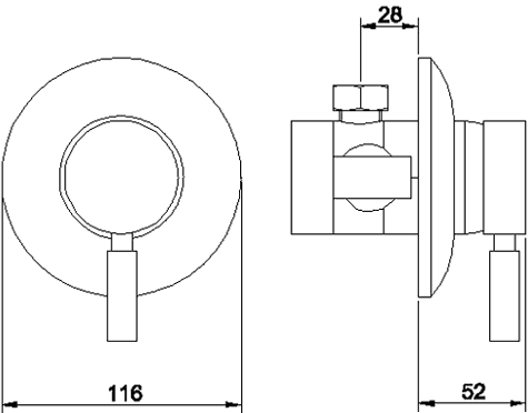 Technical image of Hudson Reed Tec Manual Concealed Shower Valve & Adjustable Slide Rail Kit.