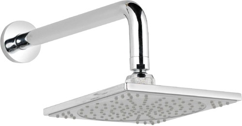 Larger image of Ultra Rialto Rialto Square Fixed Shower Head And Arm.
