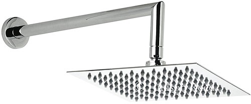 Larger image of Hudson Reed P-zazz Ultra Thin Shower Head And Arm. 200mm.