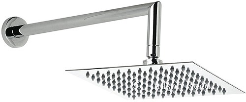 Larger image of Hudson Reed P-zazz Ultra Thin Shower Head And Arm. 200mm.