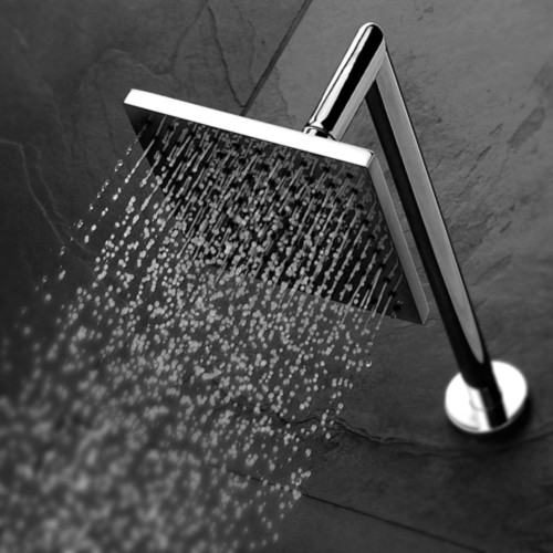 Example image of Hudson Reed P-zazz Ultra Thin Shower Head And Arm. 200mm.