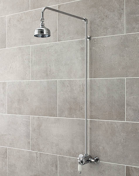 Larger image of Ultra Showers Traditional Sequential Thermostatic Shower Valve & Riser Kit.